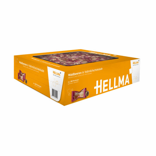 Hellma wild berries in milk chocolate, chocolate, biscuit ball, cocoa biscuit, for gastronomy, hotel, office, canteen, 380 pieces á 1.53 g