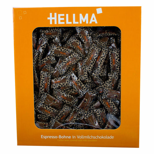 Hellma espresso beans in milk chocolate, individually wrapped, approx. 380 pieces