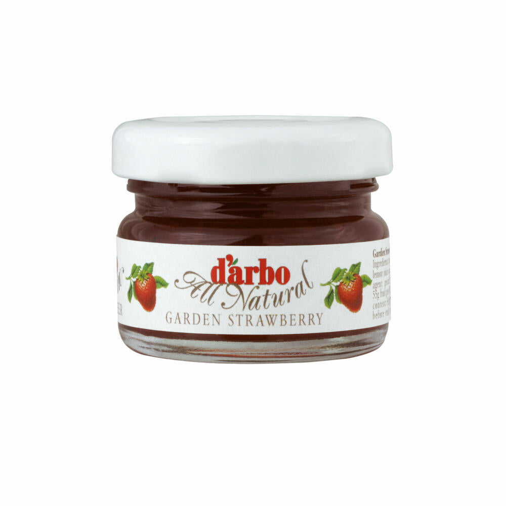 Darbo assortment in mini glass, bread spread, bread spread, jam, for gastronomy, hotel, office, canteen, 60 pieces á 28 g