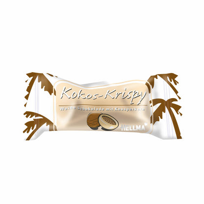 Hellma Coconut Krispy, White Chocolate, Pastry Ball, Coconut Pastry, for Gastronomy, Hotel, Office, Canteen, 380 pieces á 1.10 g