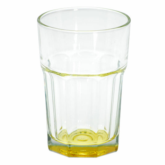 Latte Macchiato Glas, Kaffeeglas, Kaffeetasse, Cappuccino, Tasse, Gelb, 300 ml