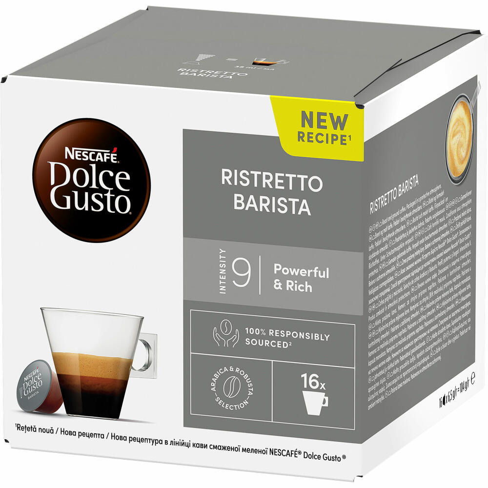 Nescafé Dolce Gusto Ristretto Barista, Kaffeekapsel, 16 Kapseln / Portionen