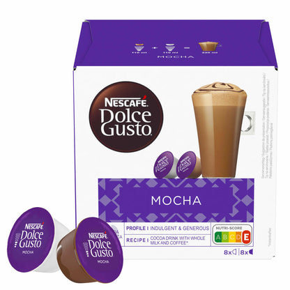 Nescafé Dolce Gusto Mocha, Kakaogetränk, Kaffeekapsel, 8 Portionen / 16 Kapseln