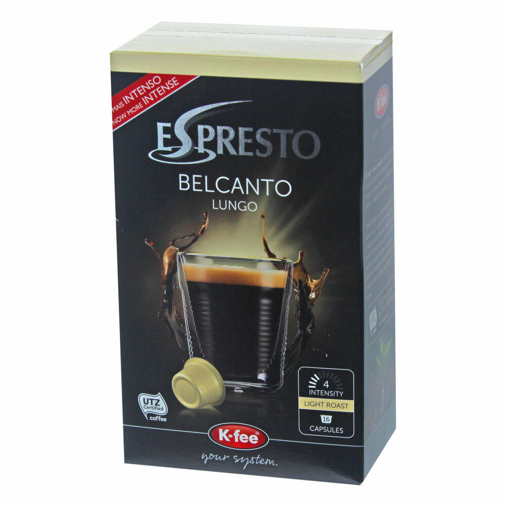 K-Fee Espresto Belcanto Lungo, Espresso, Coffee, Roasted Coffee, 48 Capsules