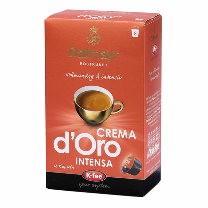 K-Fee Dallmayr Crema dOro Intensa, Coffee, Lungo, Roasted Coffee, Arabica Coffee, Coffee Capsules, 48 ​​Capsules, 700807