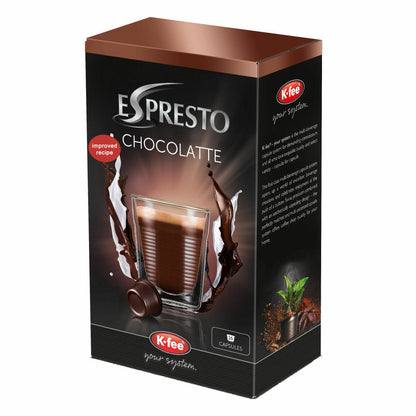 K-Fee Espresto Choco Latte, Kapsel-Trinkschokolade für K-Fee System, Kakao, 16 Kapseln