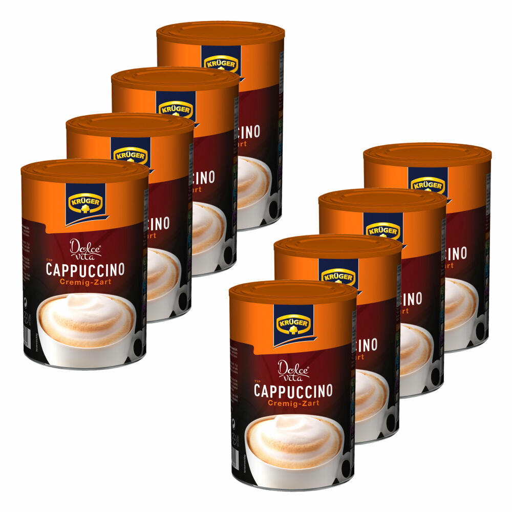 Krüger Dolce Vita Cappuccino, Cremig-Zart, Milchkaffee, Milch Kaffee aus löslichem Bohnenkaffee, 1600 g