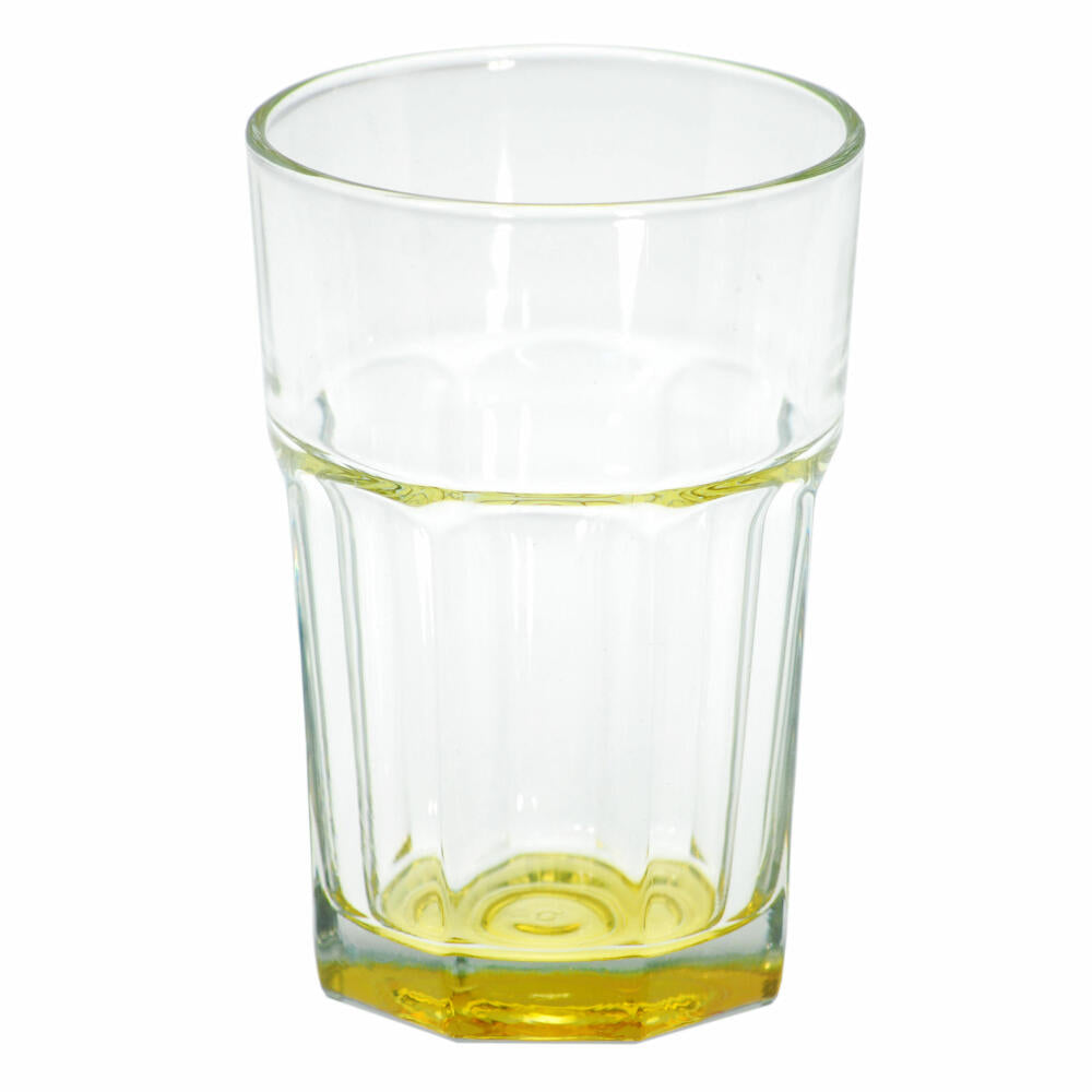 Latte Macchiato Glas, Kaffeeglas, Kaffeetasse, Cappuccino, Tasse, Gelb, 300 ml