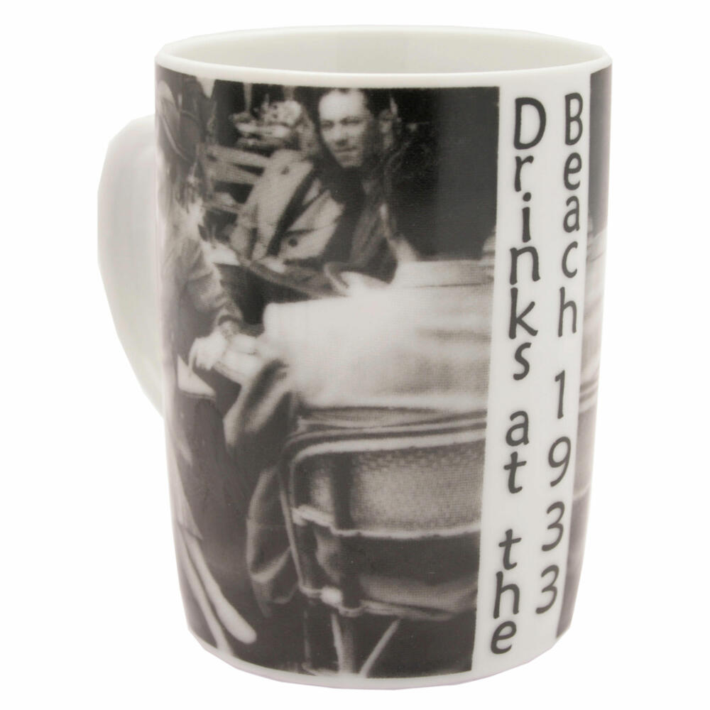 Coffee Mug Coffee Mug Coffee Cup Black &amp; White Drinks at the Beach 280 ml