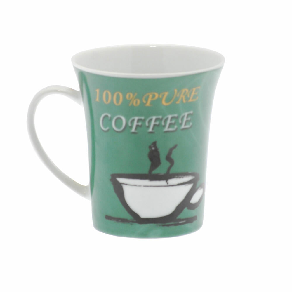 Coffee Mug 100% Pure Coffee Coffee Mug Coffee Cup Porcelain Green 250 ml