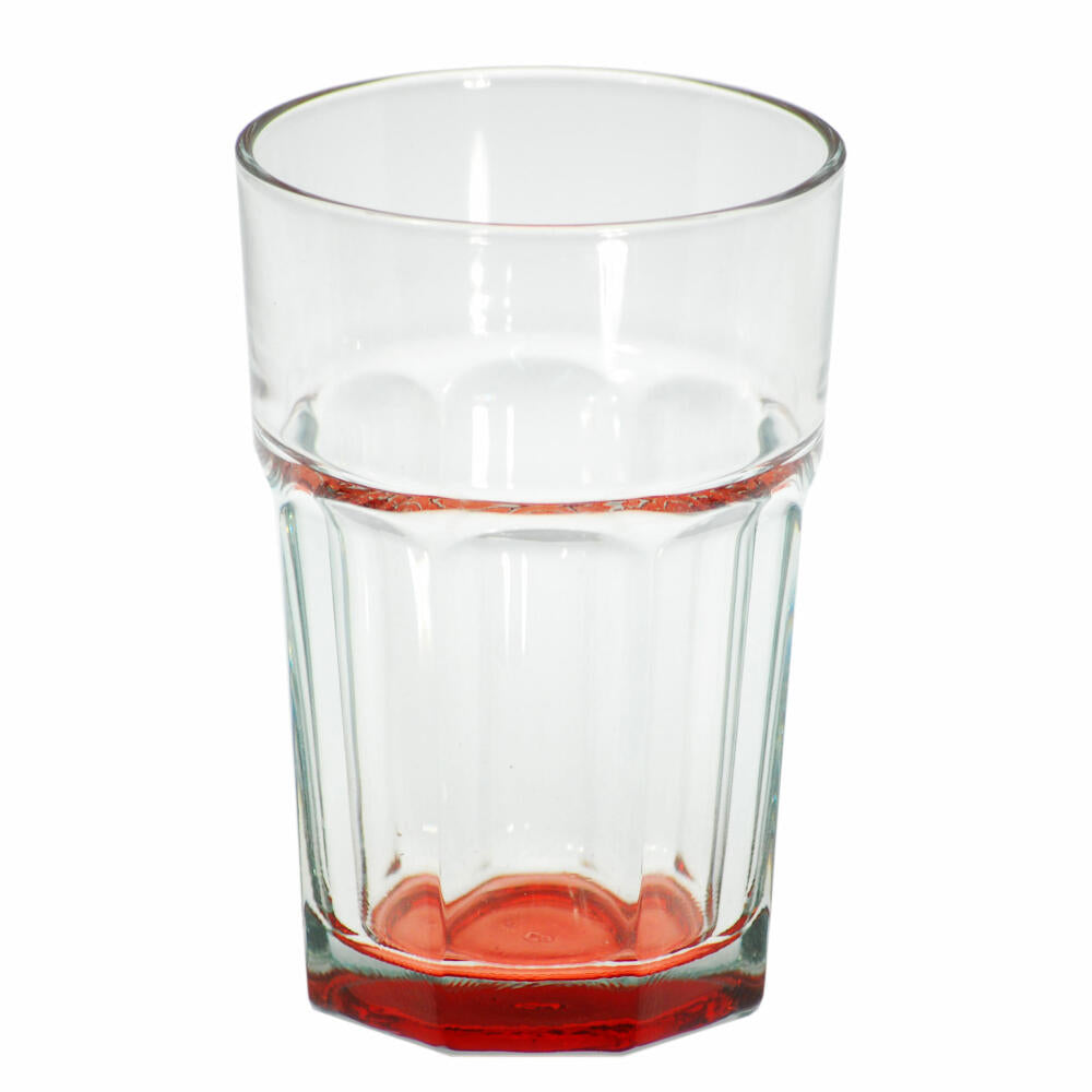 Latte Macchiato Glas, Kaffeeglas, Kaffeetasse, Cappuccino, Tasse, Rot,300 ml