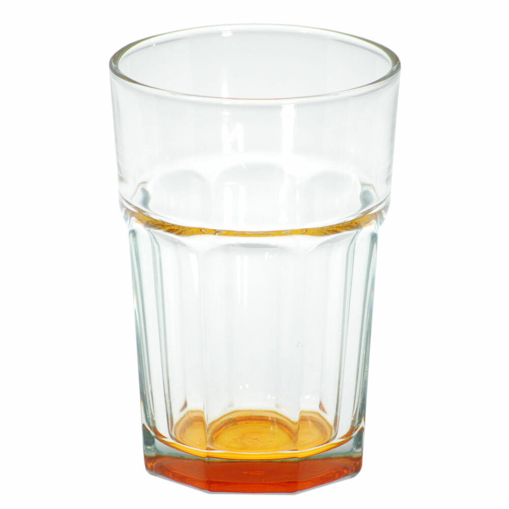 Latte Macchiato Glas, Kaffeeglas, Kaffeetasse, Cappuccino, Tasse, Orange, 300 ml