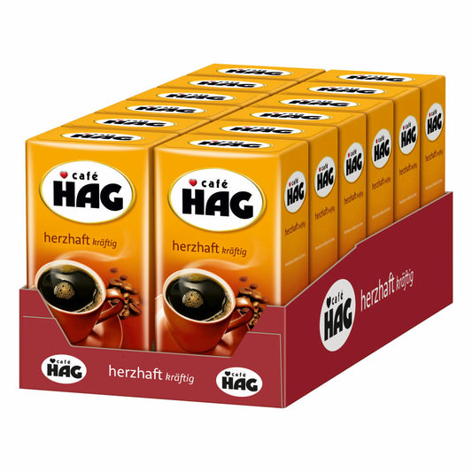 Cafè Hag Herzhaft kräftig, Vollmundiges Aroma, Entkoffeiniert, Filter-Kaffee, 12 x 500g, 4031786