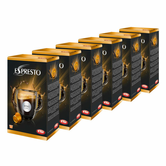 K-Fee Espresto Ritmo, Coffee, Caffe Crema, Arabica, Intensity 5, Pack of 6, 6 x 16 Capsules