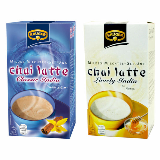 Krüger Chai Latte Lovely Classic Set, mild milk tea drink, vanilla - cinnamon and honey