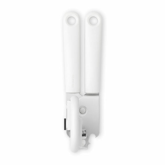 Brabantia Can Opener and Bottle Opener TASTY+, Cooking Utensil, Kitchen Aid, Opener, Plastic, White, 19.1 cm, 136900